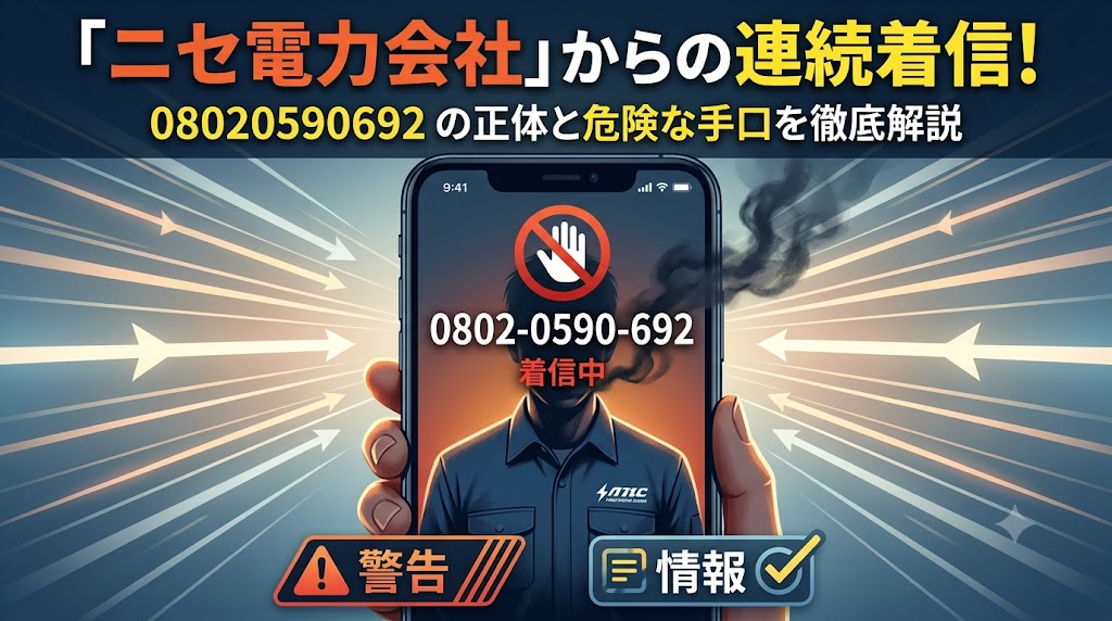 08020590692からの着信の正体は「ニセ電力会社」連続発信の手口を徹底解説
