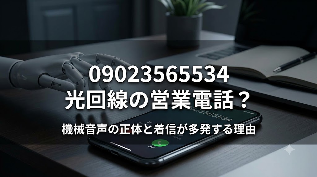 09023565534は光回線の営業電話？機械音声の正体と着信が多発する理由