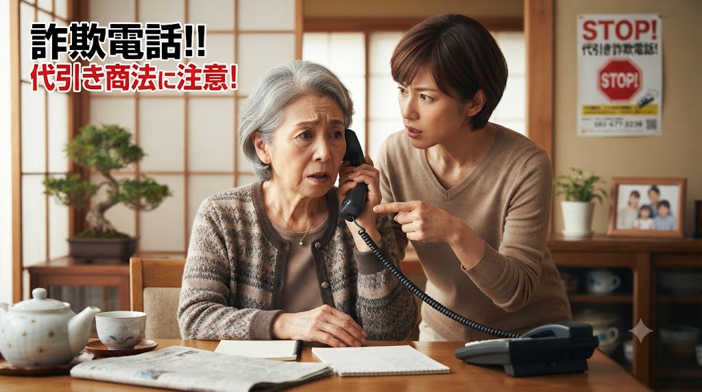 0925772239からの高齢者狙いの代引き商法の電話に注意！