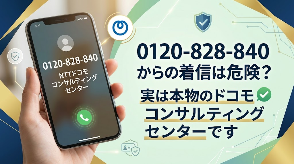 0120828840からの着信は危険？実は本物のドコモコンサルティングセンター
