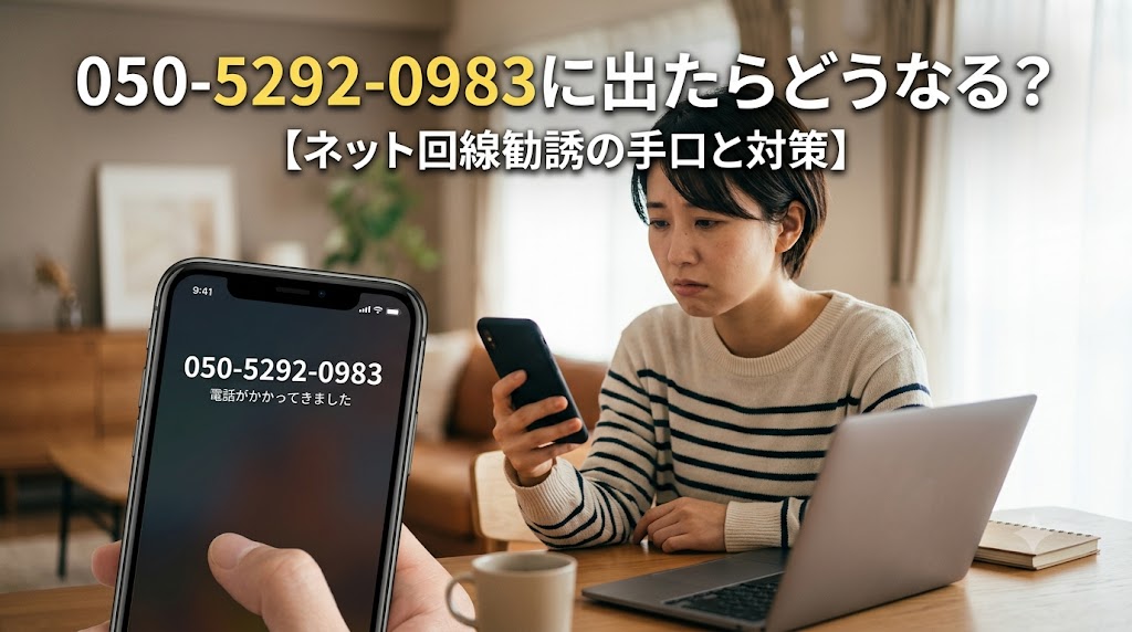05052920983に出たらどうなる？ネット回線勧誘の手口