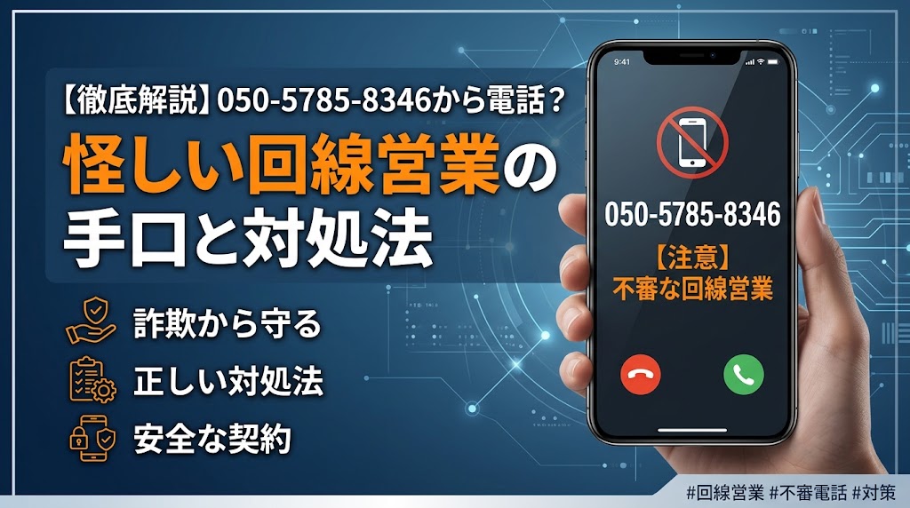 【注意】05057858346から電話？怪しい回線営業の手口と対処法を徹底解説