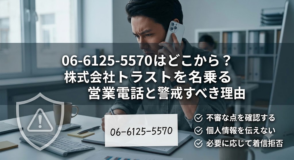0661255570はどこから？株式会社トラストを名乗る営業電話と警戒すべき理由