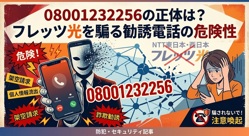 08001232256の正体は？フレッツ光を騙る勧誘電話の危険性