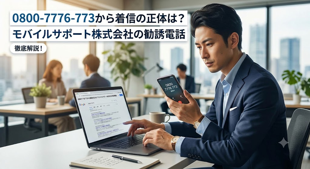 08007776773から着信の正体は？モバイルサポート株式会社の勧誘電話