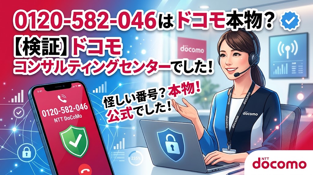 0120582046はドコモ本物？コンサルティングセンターでした！