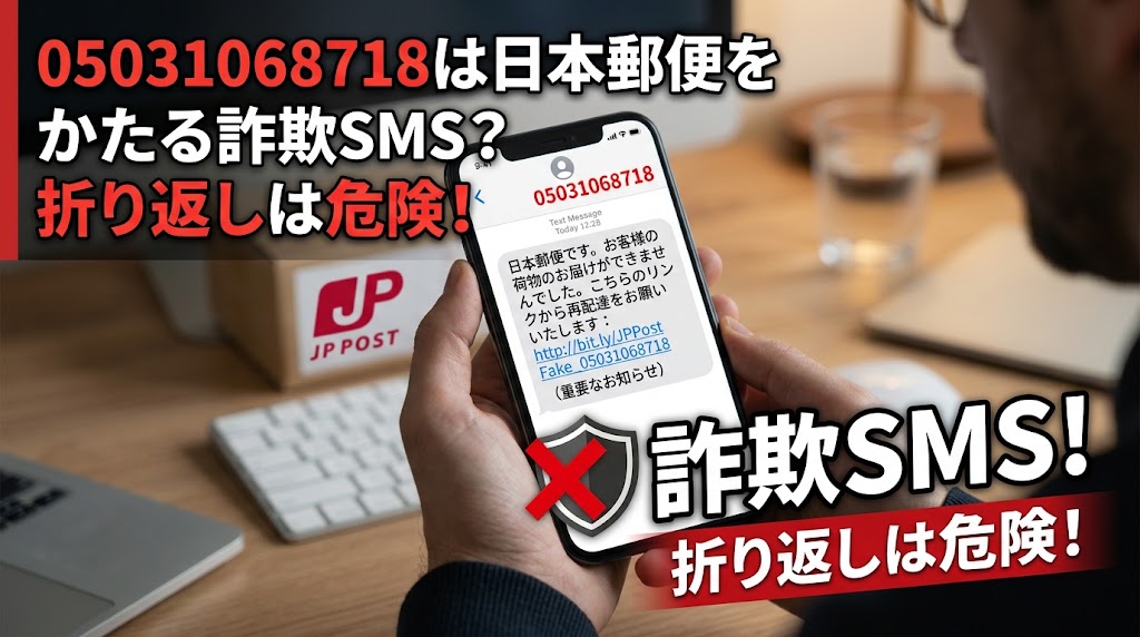 05031068718は日本郵便をかたる詐欺SMS？折り返しは危険！