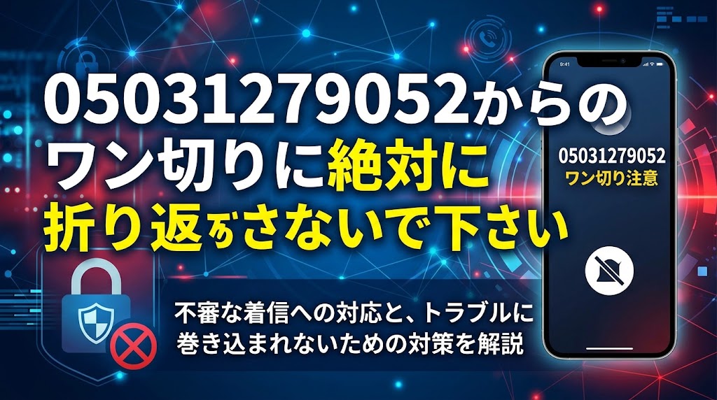 05031279052からのワン切りに絶対に折り返さないで下さい