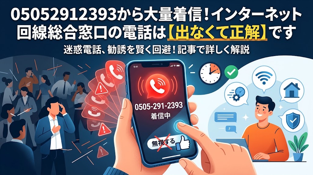 05052912393から大量着信！インターネット回線総合窓口の電話は出なくて正解です